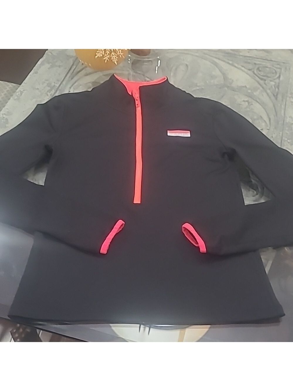 PINK VICTORIA'S SECRET 3/4 ZIP PULLOVER SMALL